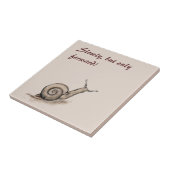 かたつむりの元のパステル調の禅のスケッチ タイル (側面)