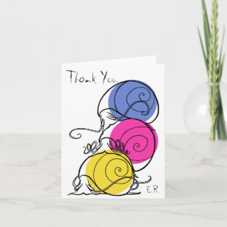 かたつむりの山のサンキューカード サンキューカード