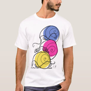 かたつむりの山の人の丸首のTシャツ Tシャツ