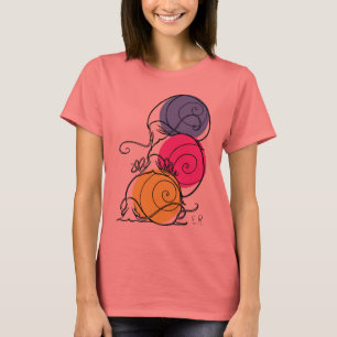 かたつむりの山の女性の信号器のTシャツ Tシャツ