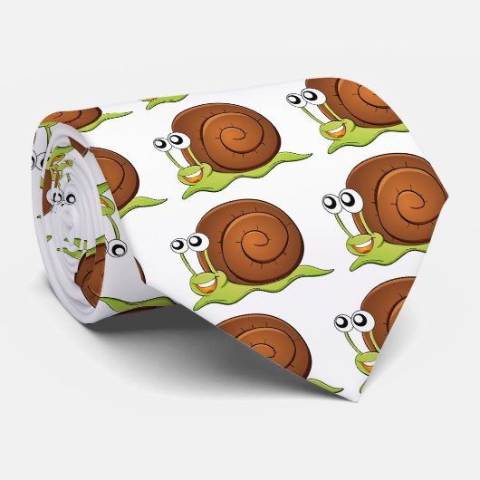 かたつむりの漫画 ネクタイ (ロール)