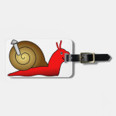 かたつむりの荷物のラベル ラゲッジタグ (正面横)
