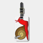かたつむりの荷物のラベル ラゲッジタグ (正面縦)