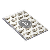 かたつむりは私の友人のモノグラムです ノートブック (右側)