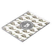 かたつむりは私の友人のモノグラムです ノートブック (左側)