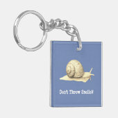 かたつむりを投げないで下さい キーホルダー (正面左)