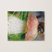 かたつむりを持つ草のLeccinum ジグソーパズル (横)