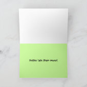 かたつむり付きかわいいグリーティングカード カード (内部)