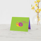 かたつむりNotecard カード (黄色い花)