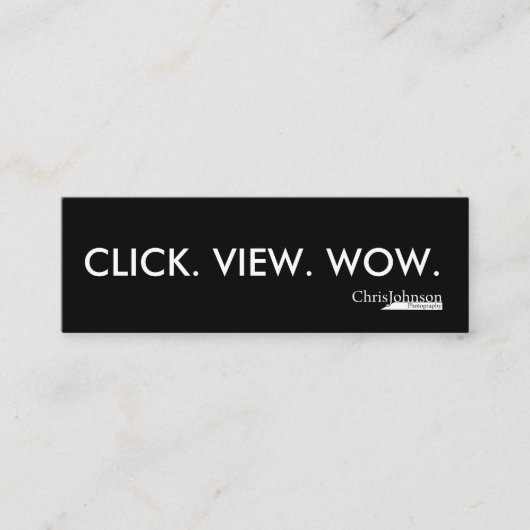 かちりと言う音の眺めWOW スキニー名刺 (正面)