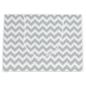 かちりと言う音はあなたの色の一突きにそれを変更の灰色カスタマイズ ラージペーパーバッグ (正面)