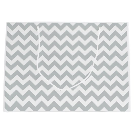 かちりと言う音はあなたの色の一突きにそれを変更の灰色カスタマイズ ラージペーパーバッグ (正面)