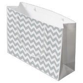 かちりと言う音はあなたの色の一突きにそれを変更の灰色カスタマイズ ラージペーパーバッグ (裏面アングル)