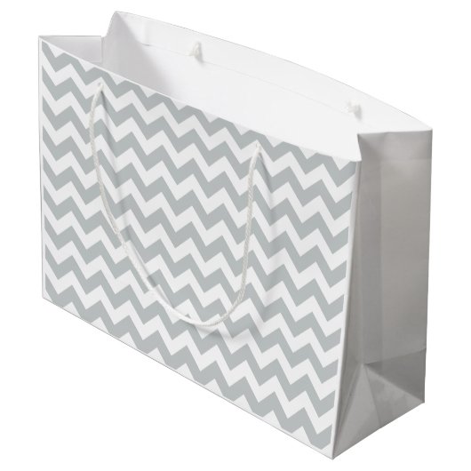 かちりと言う音はあなたの色の一突きにそれを変更の灰色カスタマイズ ラージペーパーバッグ (裏面アングル)