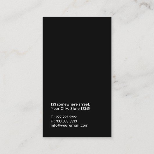 かちりと言う音! 輪郭の文字のウェブデザインの名刺 名刺 (裏面)