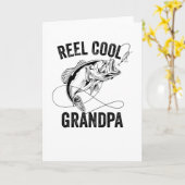 かっこいいじいちゃん レトロ 父の日 釣りギフト カード (黄色い花)