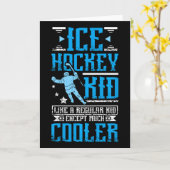 かっこいいアイスホッケー少年 カード (黄色い花)