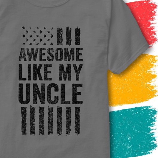 かっこいいアメリカ国旗 ヴィンテージ 俺のおじさんみたい Tシャツ