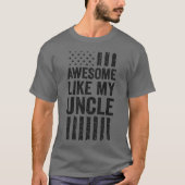 かっこいいアメリカ国旗 ヴィンテージ 俺のおじさんみたい Tシャツ (正面)