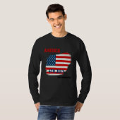 かっこいいアメリカ独立記念日 7月4日 米国愛国者 Tシャツ (正面フル)