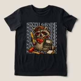 かっこいいアライグマ 6年生の新学期ギフト トライブレンドTシャツ