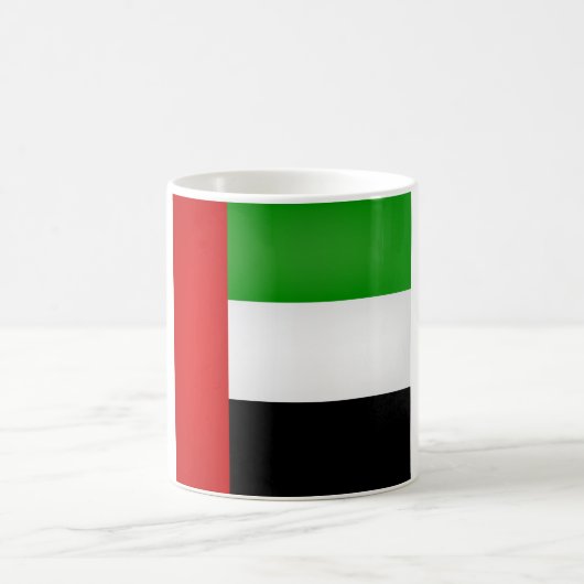 かっこいいアラブ首長国連邦の旗 コーヒーマグカップ (中央)