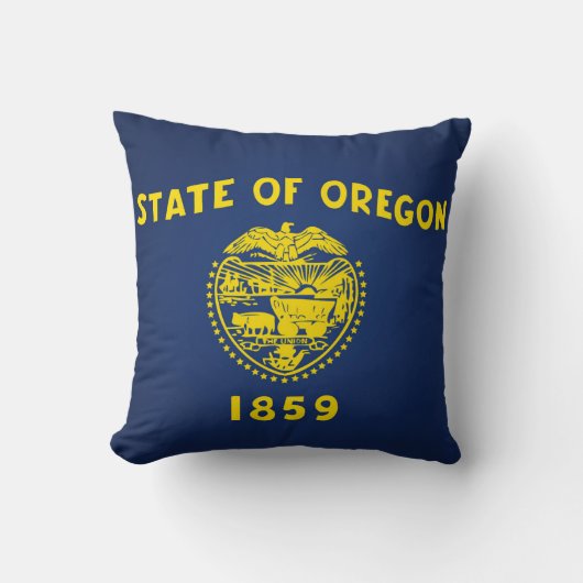 かっこいいオレゴン州の旗 クッション (正面)