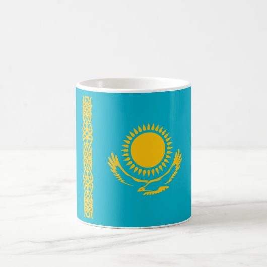 かっこいいカザフスタン国旗 コーヒーマグカップ (中央)