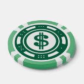 かっこいいカジノの愛好家がテキストを追加 ポーカーチップ (シングル)