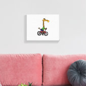 かっこいいキリンが自転車に乗っている キャンバスプリント (インサイチュ (リビング))