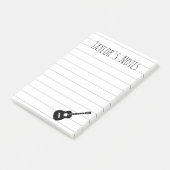 かっこいいギターのパーソナライズされた名前の付箋 ポストイット (アングル)