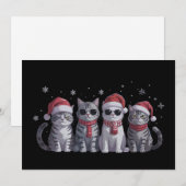 かっこいいクリスマス猫 かわいい猫ラバー 猫ママ クリスマス (正面/裏面)