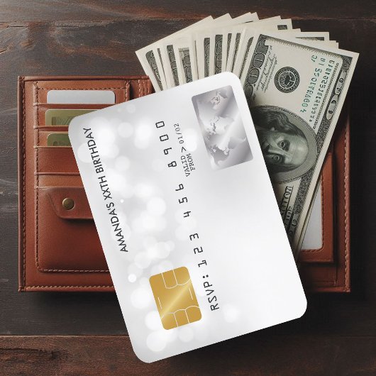 かっこいいクレジットカードの誕生日パーティー 招待状