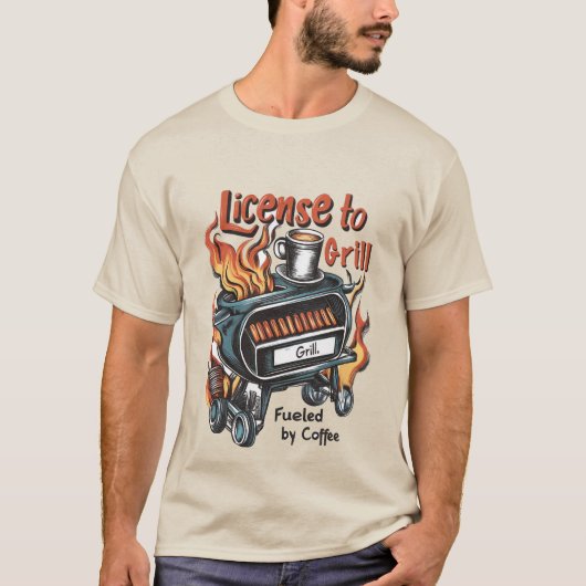 かっこいいグリル免許パパ Tシャツ (正面)