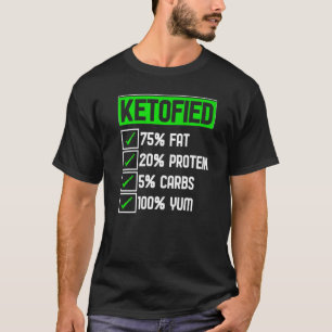 かっこいいケトダイエット ケト化 脂肪 タンパク質 炭水化物 うまい ケト Tシャツ