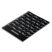 かっこいいゲーマー パーソナライズ ゲーミング パターン ブラック ノートブック (左側)