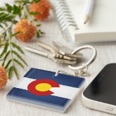 かっこいいコロラド州の旗 キーホルダー (正面右)