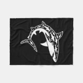 かっこいいサメのコスチューム 男性 女性 子供用 ホワイトシャーク フリースブランケット (正面(横))