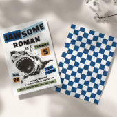 かっこいいサメの誕生日招待状 招待状