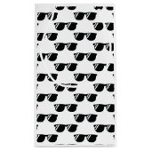 かっこいいサングラスのシルエット グラデーション レトロ モダン ファン スモールペーパーバッグ (裏面)