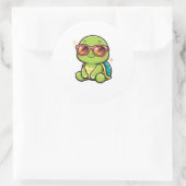 かっこいいサングラスの雰囲気 ラウンドシール (バッグ)