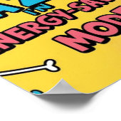 かっこいいサングラスをかけた漫画の猫のポスター かわいいね ポスター (角)