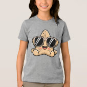 かっこいいサングラス星魚のビーチバイブス トライブレンドＴシャツ (正面)