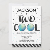 かっこいいサングラス 2歳の誕生日パーティー招待状 招待状 (正面)