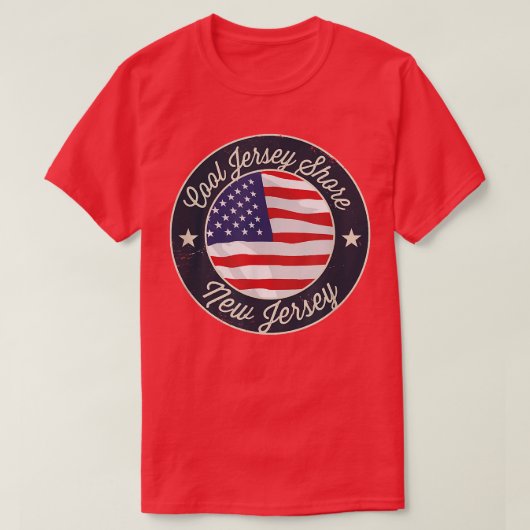 かっこいいジャージーショア - 愛国的なニュージャージー州のお土産 Tシャツ (デザイン正面)