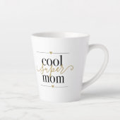 かっこいいスーパーママのためのモダンでエレガントなブラック＆ゴールドラテ カフェラテマグ (右)