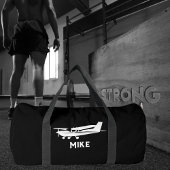 かっこいいセスナ航空機, シンプル, 青, 航空 ダッフルバッグ