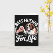 かっこいいセントバーナードのコスチューム 男女兼用 セントバーナード好き カード (黄色い花)