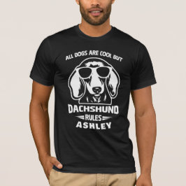 かっこいいダックスフント最高ルール犬Tシャツ Tシャツ