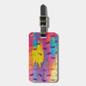 かっこいいダンサーのパターン ラゲッジタグ (正面縦)